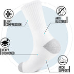 NevEND cotton crew socks 6 pairs, view 3