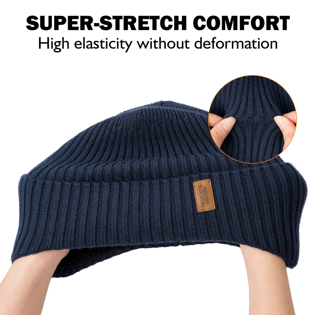 WMCAPS fleece-lined beanie with ear flaps, view 5