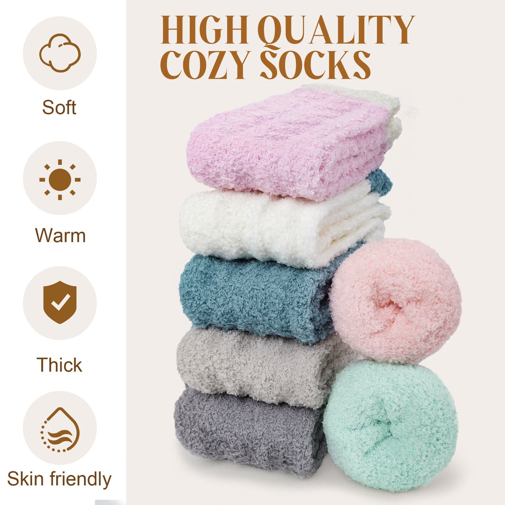 Loritta fleece fuzzy socks 7 pairs, view 3