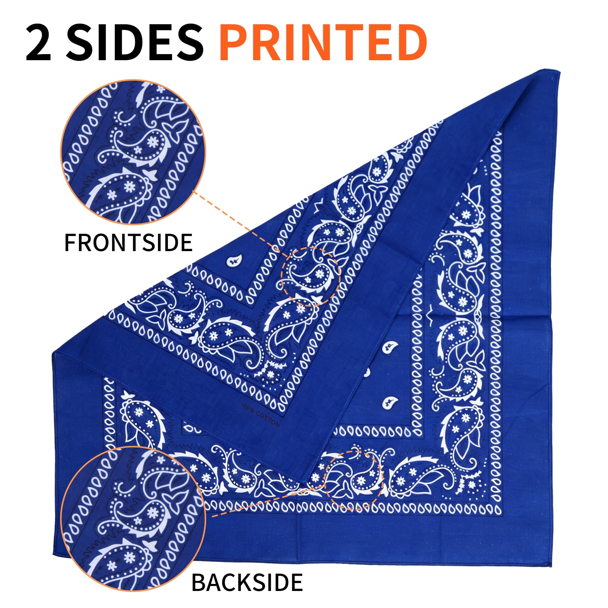 Fanni Youpin cotton paisley bandanas 12 pack, view 3
