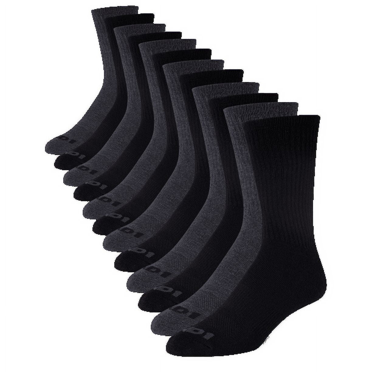 AND1 men's cushioned crew socks, 12 pairs