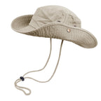 TZ Promise cotton wide brim bucket hat with adjustable chin string