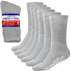Debra Weitzner gray non-slip diabetic crew socks, 6 pairs