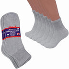 Diamond Star gray non-binding diabetic ankle socks, 3 pairs