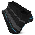 Loritta men's black cushioned ankle socks, 6 pairs