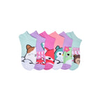 Squishmallows girls' no-show socks in character prints, 6 pairs