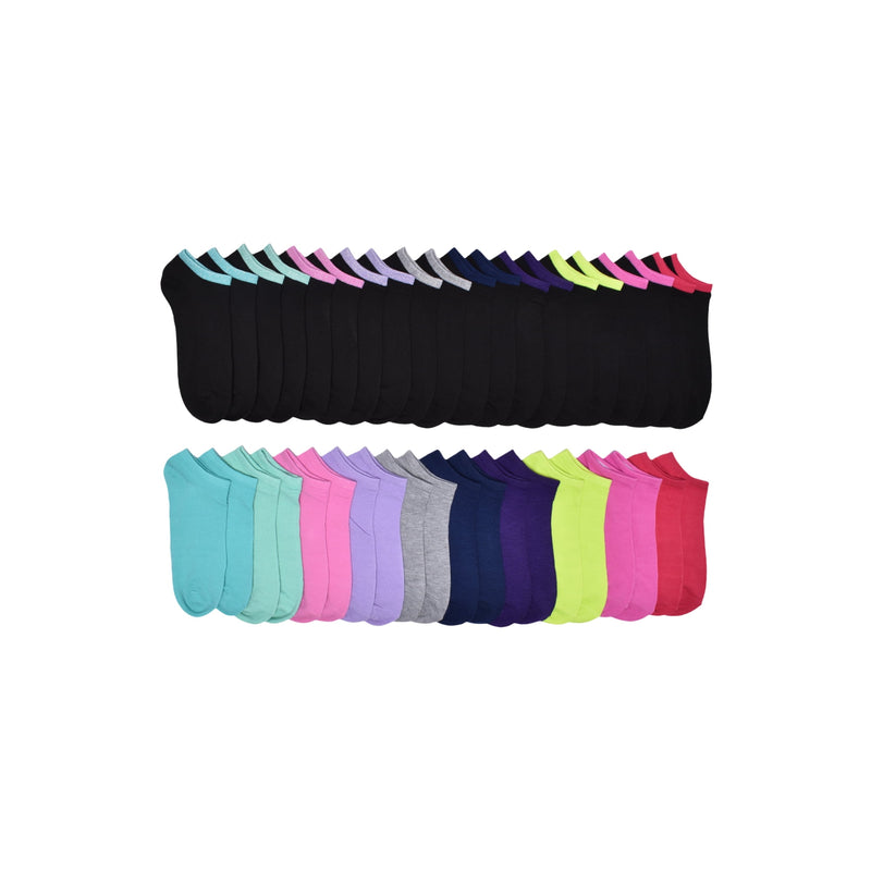 Wonder Nation girls' no-show socks, 20 pairs
