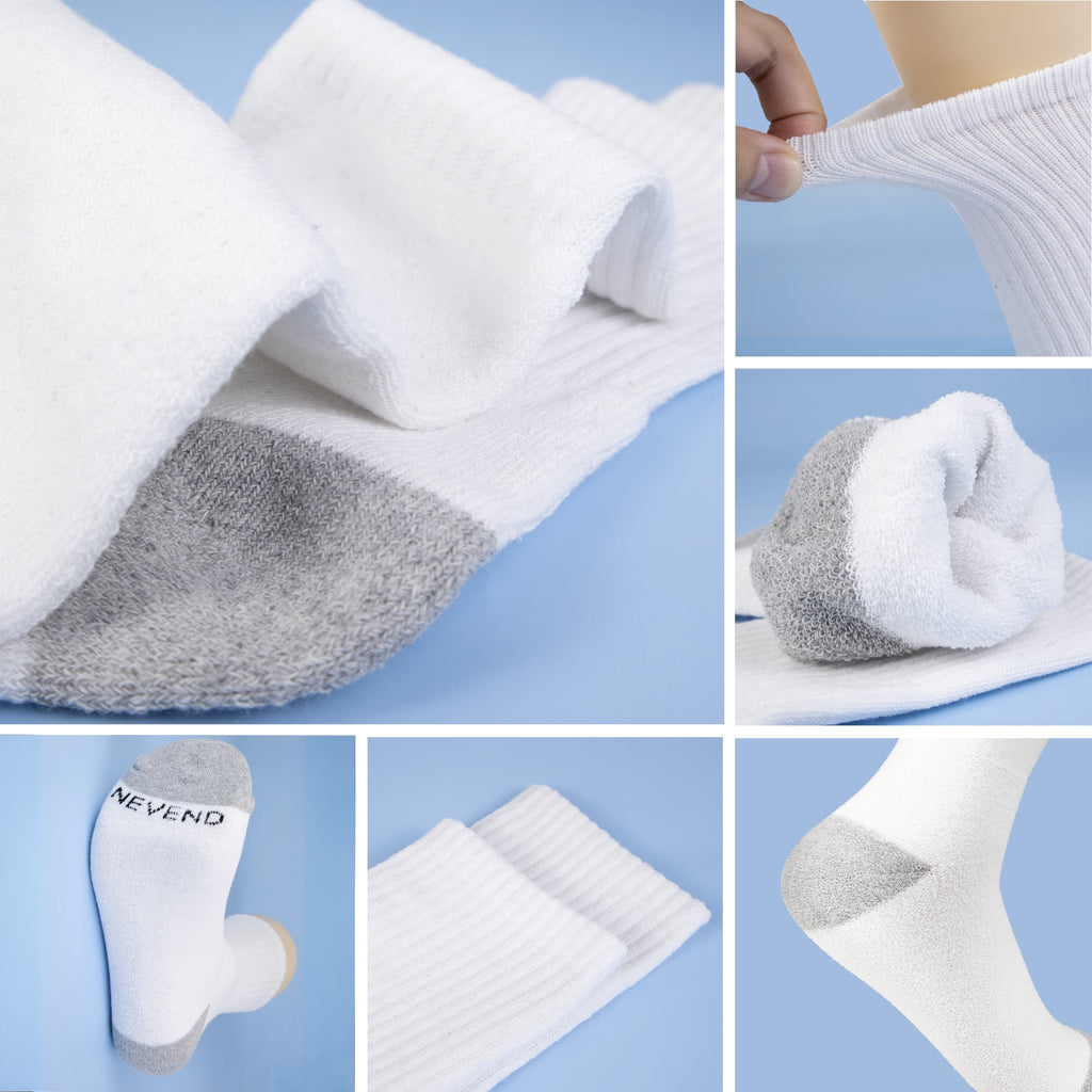 NevEND cotton crew socks 6 pairs, view 4