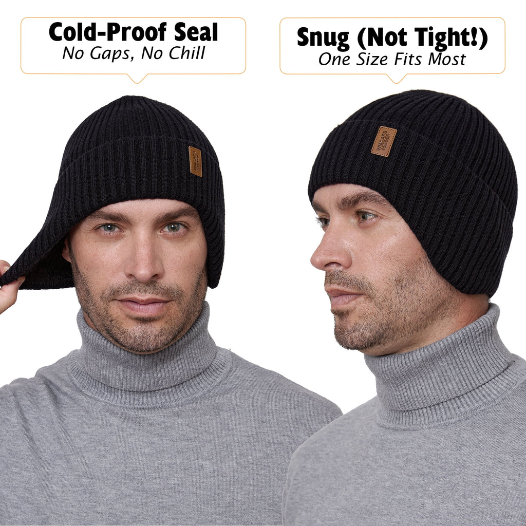 WMCAPS fleece-lined beanie with ear flaps, view 2