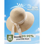 FURTALK packable straw sun hat, view 2