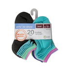 Wonder Nation girls' no-show socks 20 pairs, view 2