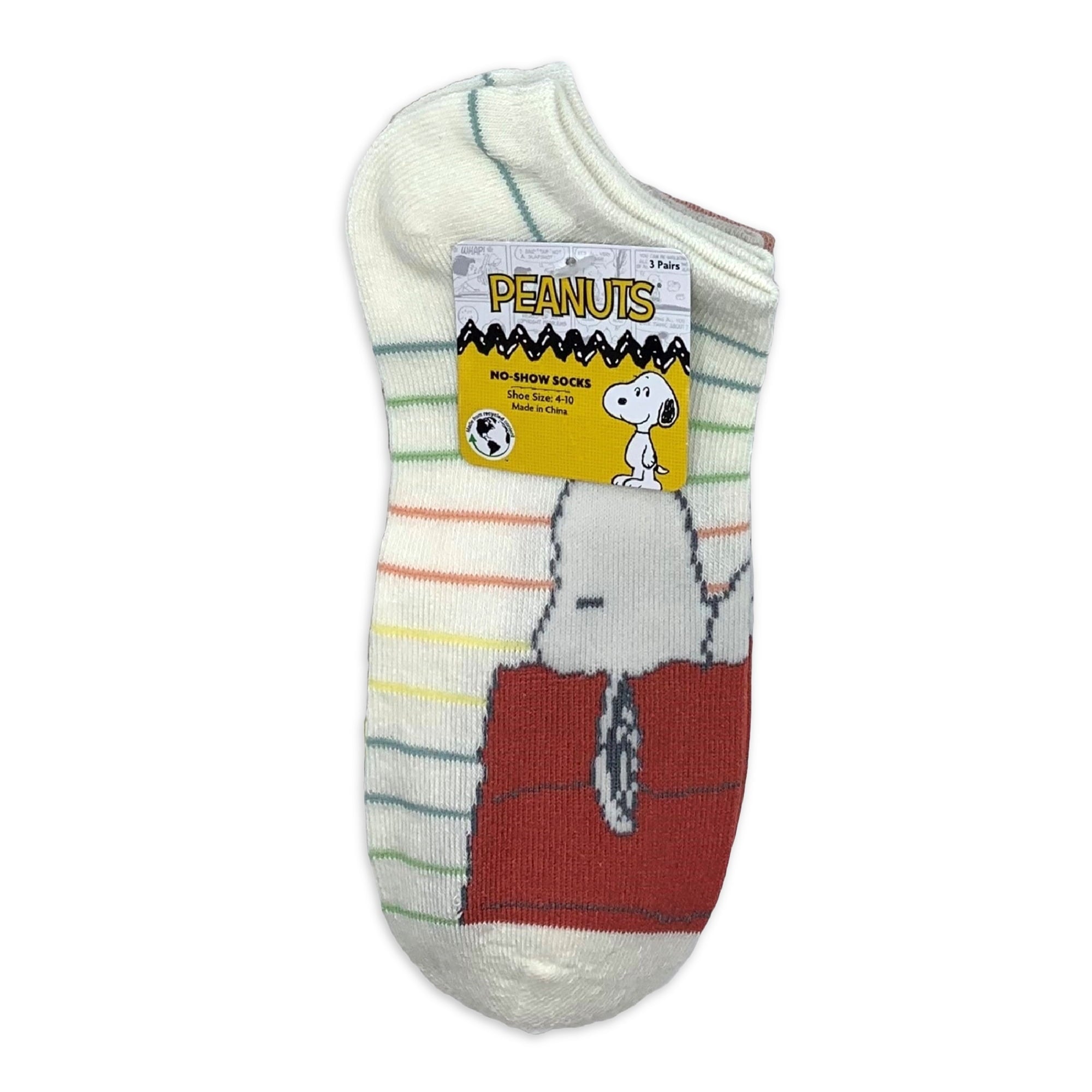 Peanuts Snoopy no-show socks 3 pairs, view 3